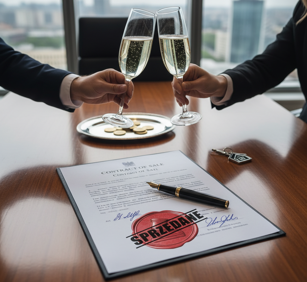 Podpisywanie kontraktu na stole